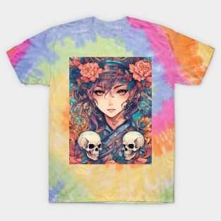 Hot Skull and Anime Boy T-Shirt